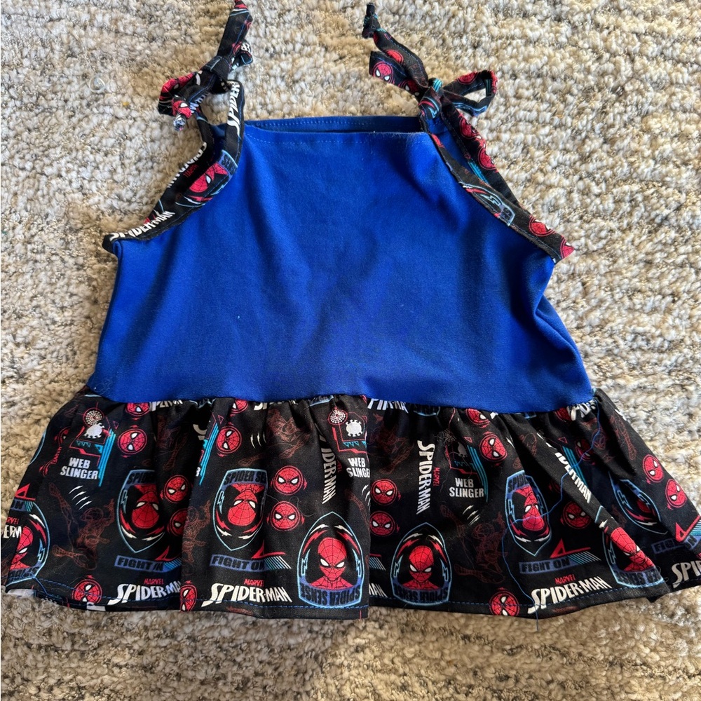 Blue and Black Spider-Man top